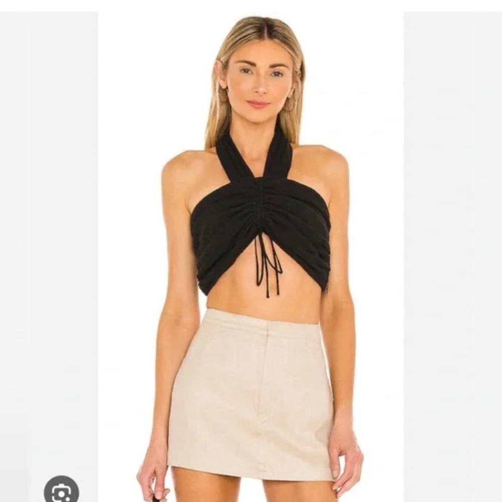 💥💥Clearance💥💥 L’Academie  The Aliz Black Halter Tie Back Top - never worn